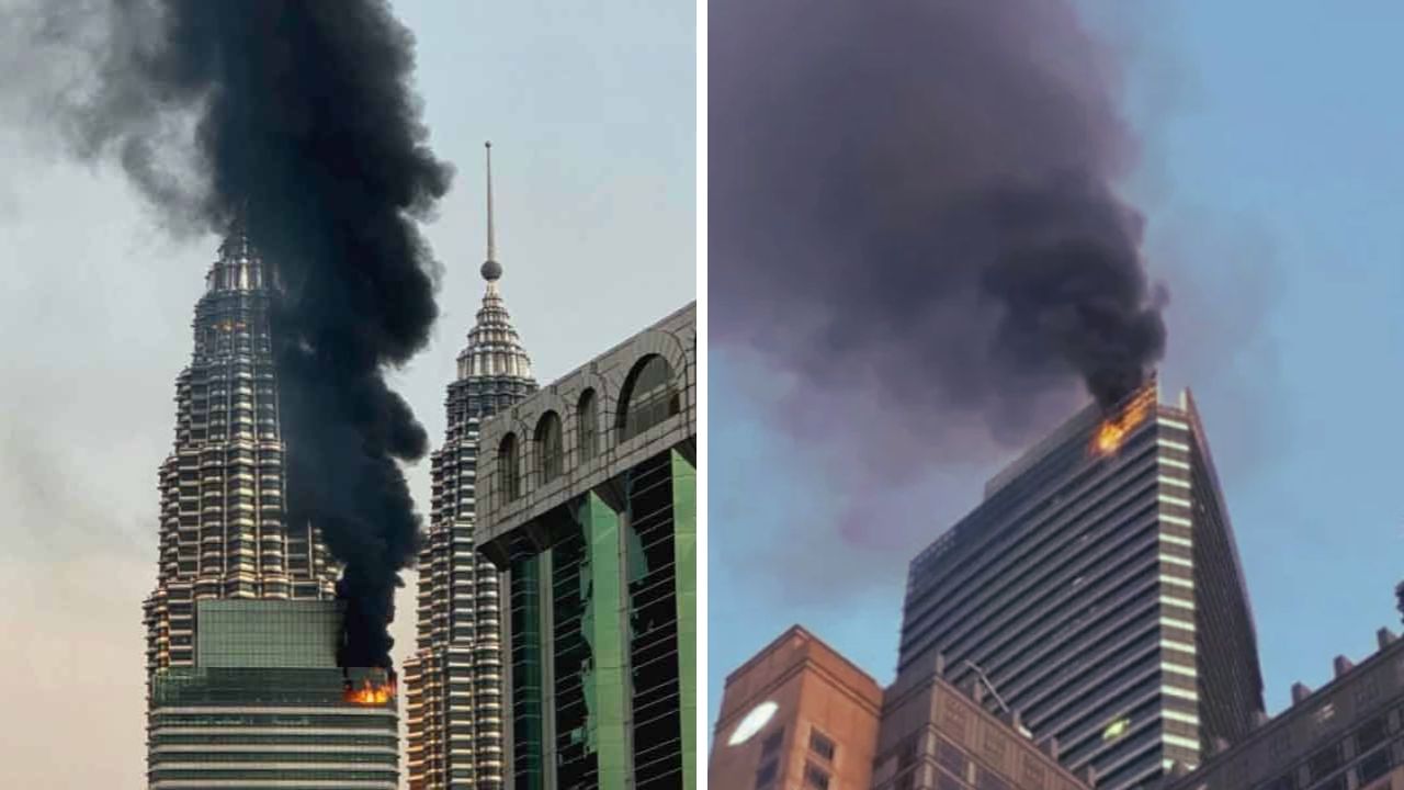 কুয়ালালামপুরে পেট্রোনাস টাওয়ার ৩ এর ৫৭ তলায় রেস্তোরাঁতে আগুন